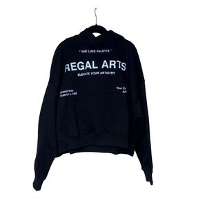 PacSun Regal Arts Graphic Hoodie Mens Size M Black Cotton Blend